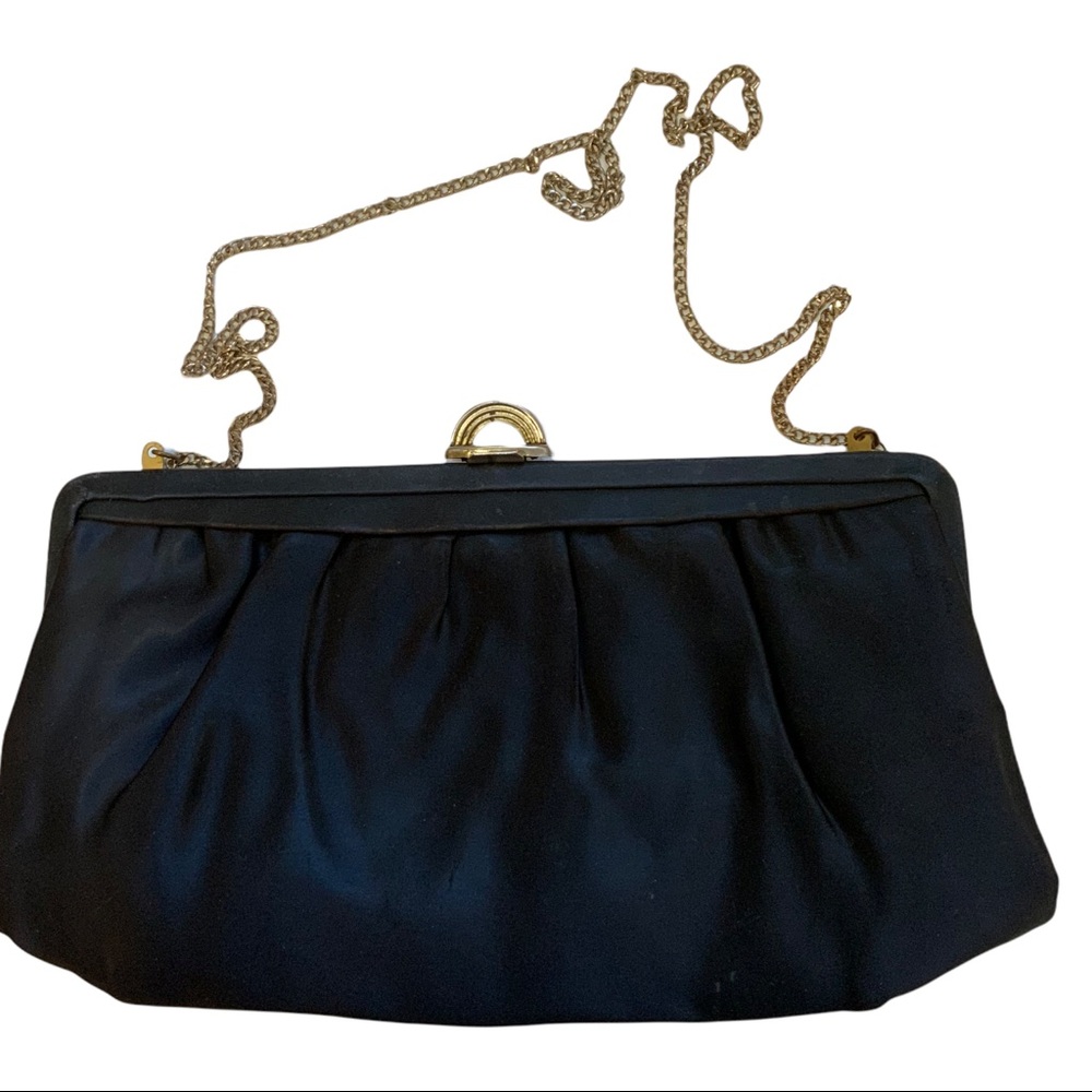 Vintage Mardone USA 1960's Clutch W/gold Chain and interior mirror 11" Wide
